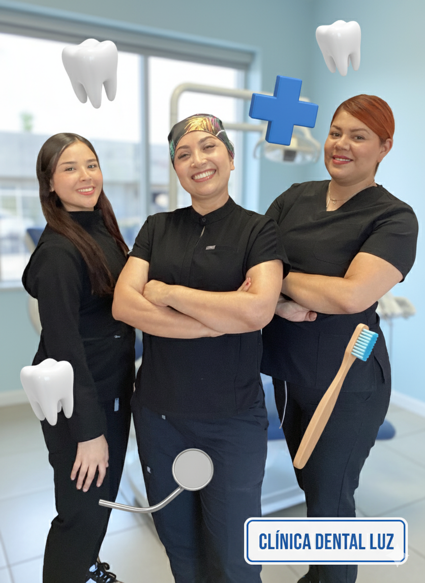 Profesional dental con equipo moderno
